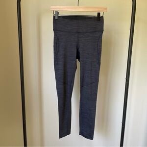 Outdoor Voices TechSweat 3/4 Leggings in Scarlet Heather Black / Grey